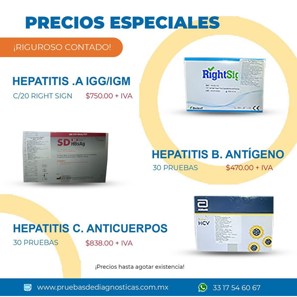 Hepatitis .A IGG/IGM, Hepatitis C. Anticuerpos, Hepatitis B. Antígeno