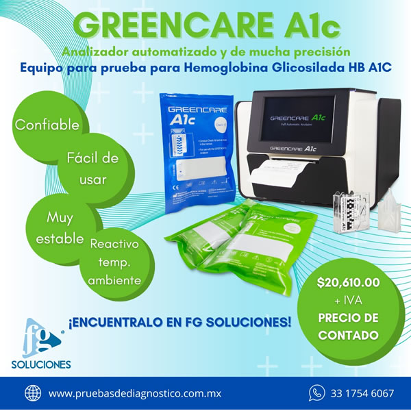 Equipo Pruebas para Hemoglobina Glicosilada HB A1C, Equipo Greencare A1c