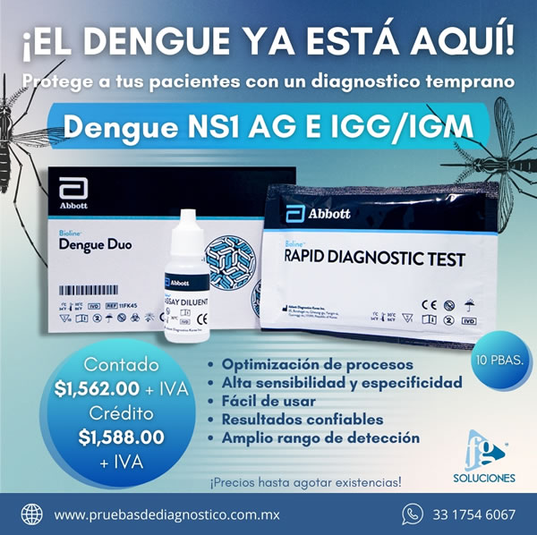 Promoción de Prueba Dengue NS1 AG E IGG/IGM